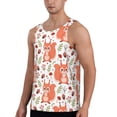 thumbnail image 2 of Gukieu Squirrel And Print Men's Quick Dry Fitness Vest, Round Neck Sleeveless Fitness Bodybuilding Top-Small, 2 of 7