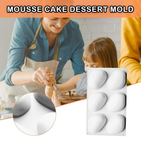 

Rdeuod Grill Pans Dessert Silicone Mousses Cake Dessert Mold 6 Hole Stone Oven Baking Bakeware Kitchen Accessories
