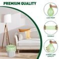 thumbnail image 4 of GPED 100 Count 4-6 Gallon Small Trash Bags, Biodegradable Extra Strong Unscented Garbage Bags, Expanded Size for Bathroom Bedroom Office Kitchen, Green, 4 of 7