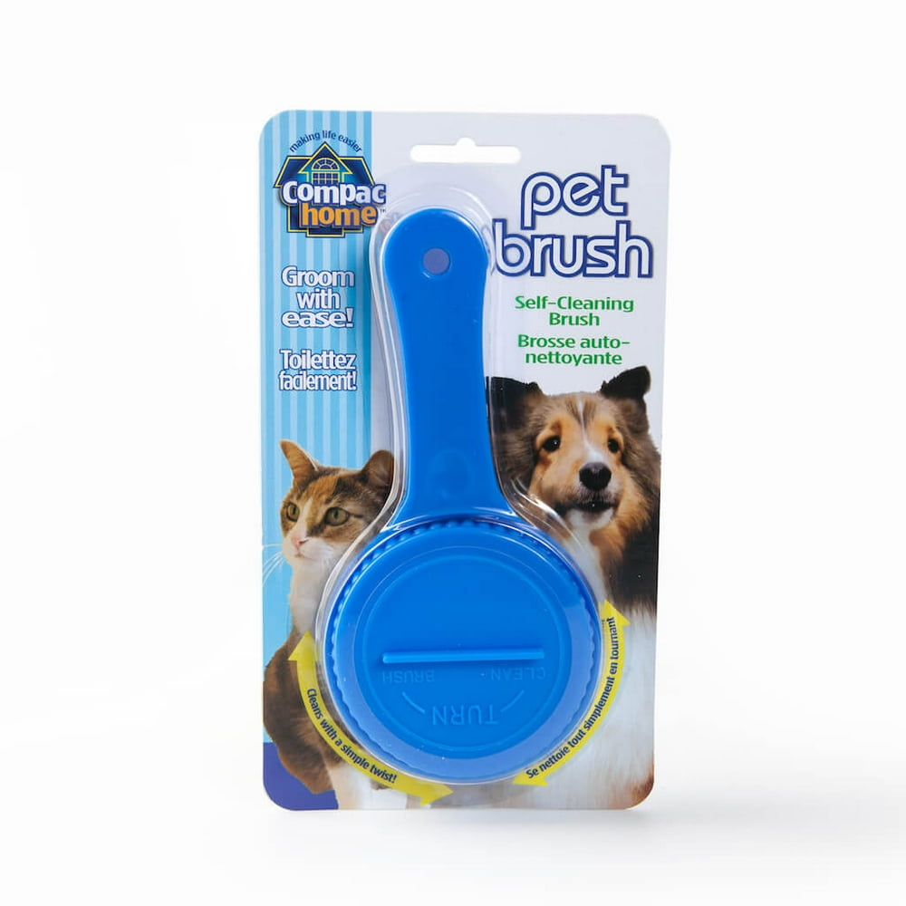 Self Cleaning Pet Brush with Rotating Head to Easily Twist and Raise