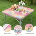 thumbnail image 4 of Colorful Cloud Star Pattern Square Fitted Tablecloth with Elastic Edge,Square Table Cover,Washable Elastic Table Cover for Home Kitchen Party Decor 34"x34", 4 of 6