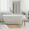 thumbnail image 6 of Wowow Single-Handle Floor Mount Freestanding Tub Faucet with Hand Shower and Waterfall Spout in Brushed Nickel, 6 of 7