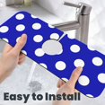thumbnail image 6 of Sikiie Blue And White Polka Dot Splash Guard for Sink Faucet-1 PC Super Absorbent Fast Drying Mat Sink Gadgets-Splash Guard for Kitchen, Sink Mat, 6 of 7