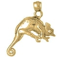 thumbnail image 1 of 18K Yellow Gold Iguana Pendant - 26 mm, 1 of 2