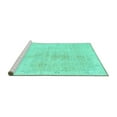 thumbnail image 2 of Ahgly Company Machine Washable Indoor Rectangle Persian Turquoise Blue Traditional Area Rugs, 7' x 9', 2 of 4