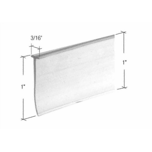 Clear "T" Type Shower Door Bottom Seal and Wipe - 36 in long
