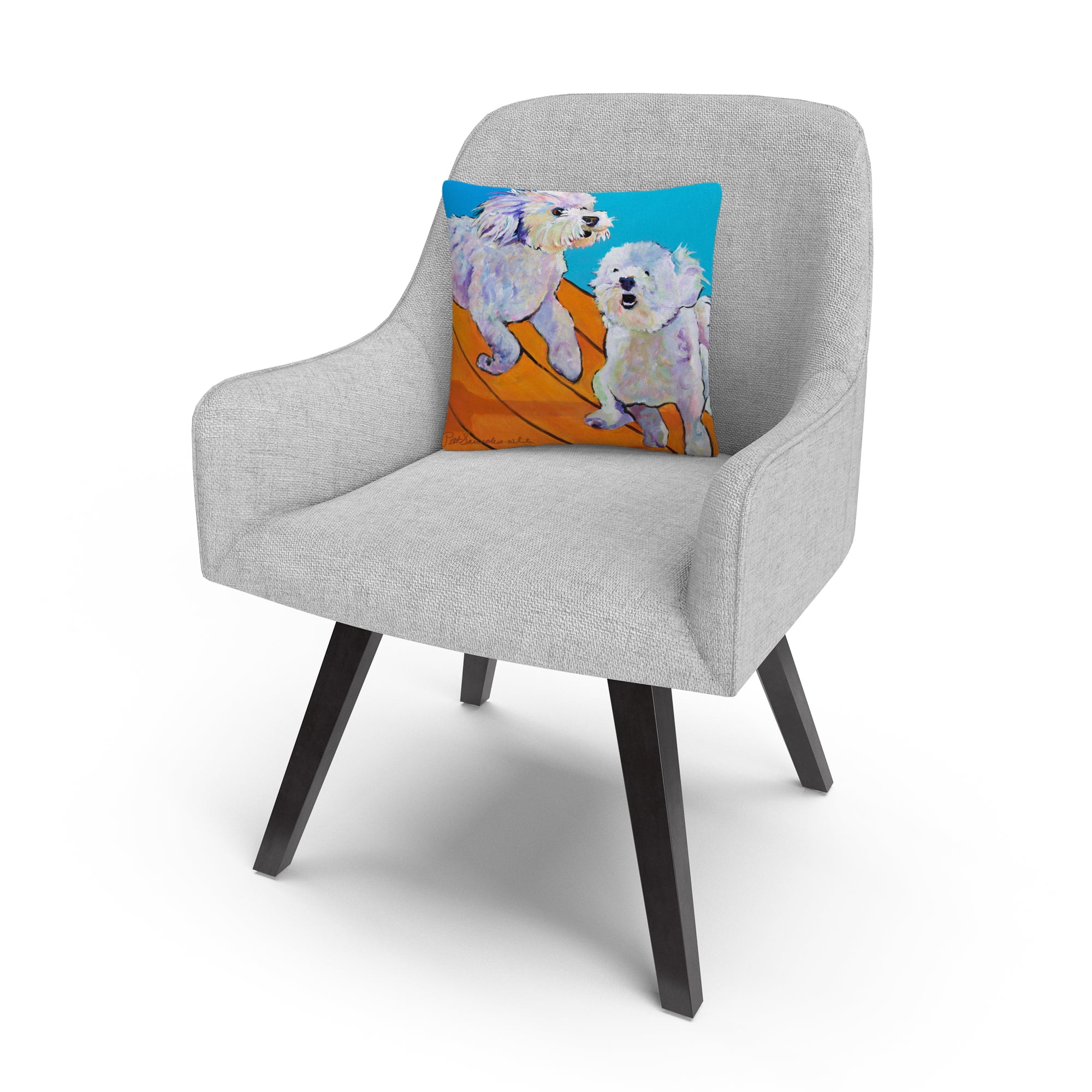 Pat Saunders-White 'Catch Me' 16 X 16 Decorative Throw Pillow