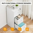 thumbnail image 6 of 3 Drawer File Cabinet, White Metal Filing Cabinet with Lock, Locking Tall File Cabinets with 4 Adjustable Hanging Frame for Home Office, Name Tag, 6 of 7