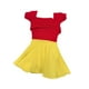 thumbnail image 2 of Traje de falda plisada a escala 1:6, ropa de cosplay, camiseta hueca elegante de moda y amarillo rojo, 2 of 9