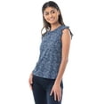 thumbnail image 6 of Lee Womens and Plus Ruffle Sleeve Crewneck Tank Top, S-4X, 6 of 7