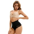 thumbnail image 4 of Unique Bargains Women's Lace Trim Underwear Briefs High Waist Shapewear Panties S Black, 4 of 6