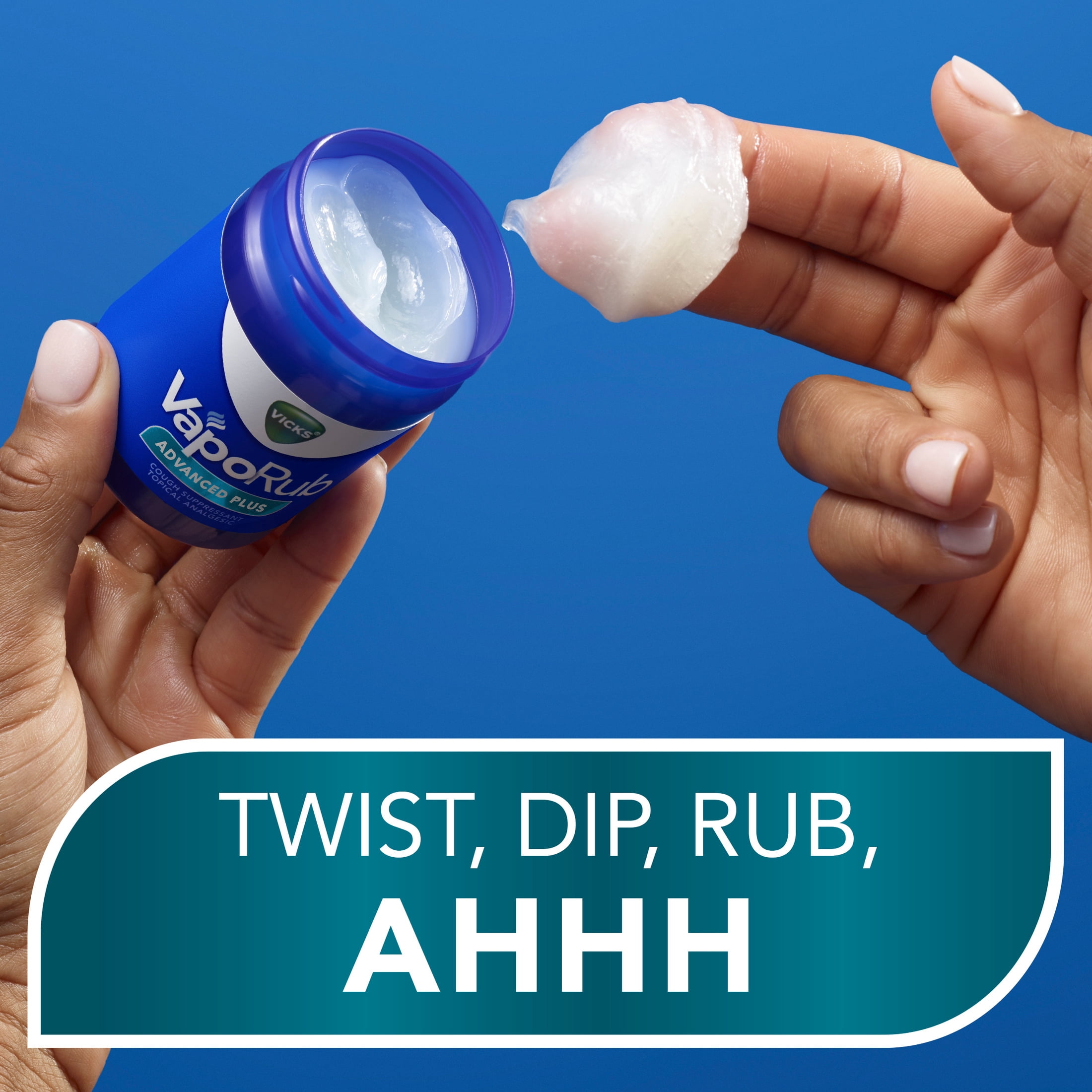 Vicks VapoRub Advanced Plus Cough Suppressant Chest Rub Ointment 2.82 oz