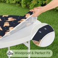 thumbnail image 5 of Goldendoodle Dog Round Fitted Tablecloth with Elastic Edge,Dining Table Cover Waterproof,Outdoor Round Tablecloth for Camping,Dining,Indoor and Outdoor, 5 of 7