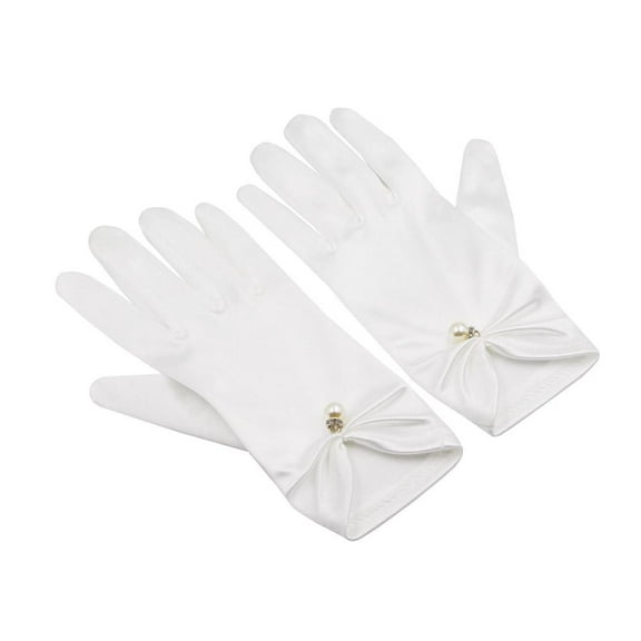 Short Satin Gloves Border Wedding Opera Tea Party Gloves For Women C6P1 Q5N T8A V8R5