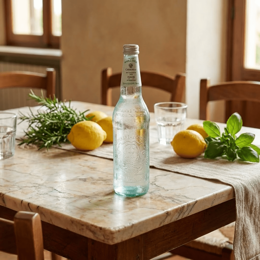 Galvanina Sparkling Italian Mineral Water – Natural Carbonation, Low Mineral Content, Premium Glass Bottles – 750 ml (25.4 fl oz) – Pack of 12 | Imported from Italy