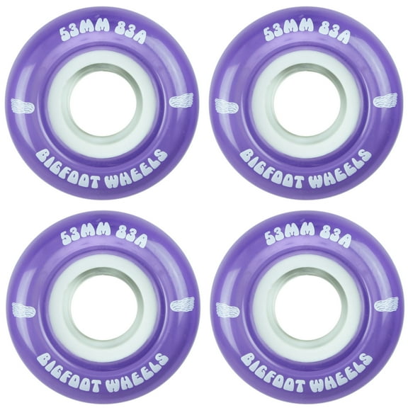 Bigfoot Skateboard Wheels 53mm 83A Soft Cruiser Filmer Wheels Purple (Set of 4)