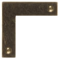 thumbnail image 3 of Dritz Smooth Campaign Hardware Corners, Small, 3 Pack, Antique Brass, 3 of 4