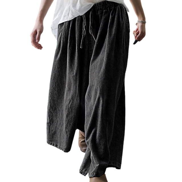 Pantalones vaqueros holgados de pierna ancha para mujer, de talla grande, pantalones vaqueros holgados con bolsillos profundos