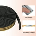 thumbnail image 3 of 49 Ft Weather Stripping Seal Strip for Doors/Window, 1/4 Inch x 3/8 Inch D Type Foam Sealing Tape Black, 3 of 7