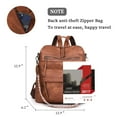 thumbnail image 2 of Womens Backpack Purse Fashion Leather Designer Anti-theft Ladies Convertible Travel Backpack Handbag Shoulder Bag (Brown), 2 of 6