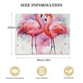 thumbnail image 2 of COMIO  Flamingos Canvas Wall Art Decor, Funny Two Pink Flamingos Kiss and Hug Watercolor Art Picture Paintings for Bathroom Living room Kids Room Kindergarten Modern Home Walls Decoration, 2 of 5