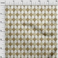 thumbnail image 3 of oneOone Cotton Jersey Light Brown Fabric Argyle Craft Projects Decor Fabric Printed By The Yard 58 Inch Wide, 3 of 4