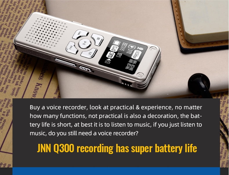 CJBZLCPCOO Q300 classic voice recorder high definition noise reduction intelligent MP3 voice to text recording