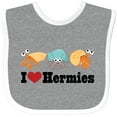 thumbnail image 3 of Inktastic I Heart Hermit Crabs Boys or Girls Baby Bib, 3 of 4