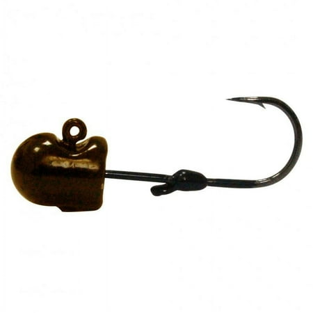 UPC: 0023534430457 | Mustad GMH833 Grip-Pin Ned Jig Head Mushroom 90 Degree Pumpkinseed 4PK Size 3/0