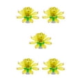 thumbnail image 2 of verishout Exquisite Rotating Flower Shaped Music Candle Wedding Birthday Cake Home Party Decorations Accessories Children Yellow 5Set, 2 of 6