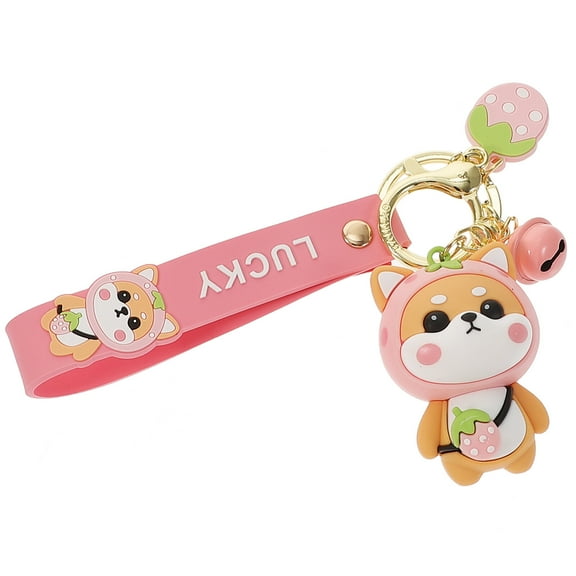 FELTECHELECTR Adorable Keychain Multi Color PVC Cartoon Shape Car Key Ring 1Pcs