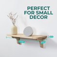 thumbnail image 2 of Reinforced Steel Bracket Room Shelves for Bedroom Wall - Easy to Install  Template and Video Included - Wall Mounted Rustic Wood Shelves for Bathroom  Home Décor, 2 of 6