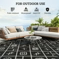 thumbnail image 5 of Outsunny Outdoor Patio Rug, Large Camping Carpet with Carrying Bag, 9' x 18' Waterproof Plastic Straw, Reversible, Black & Gray Rhombus, 5 of 9