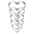 thumbnail image 4 of Heart Cookie Cutter Cookie Cutters, Ngxiha 5 Pieces Heart Shaped Cookie Cutter, Stainless Steel Small Biscuit Cutters Heart Shaped Mold Heart Cookie Cutter Set for Holiday Birthday, 4 of 9