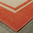 thumbnail image 3 of Oriental Weavers Cayman Indoor/Outdoor Rug - 5594Q - 5'3" x 7'6" - in Sand/ Orange - Classic Border, Multi-Level Pile, Water, Stain and Fade Resistant, Hose Clean, Patio, Outdoor Living Rug, 3 of 3
