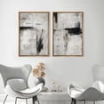 thumbnail image 4 of IDEA4WALL Framed Canvas Print Wall Art Set Grey & Black Abstract Shape Illustrations Modern Art Decorative Bohemian Chic Artwork for Living Room, Bedroom, Office - Natural 24"x36"x3, 4 of 5