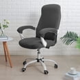 thumbnail image 1 of Housse de Dossier pour Fauteuil Pivotant, Housse de Chaise d'Ordinateur de Bureau, 1 of 7