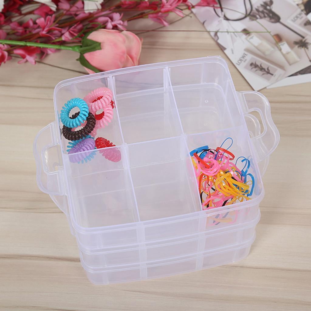 GUOOL 3X 3 Layer 30 Slots Plastic Jewelry Tool Box Beads Holder Storage Box Organizer