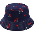 thumbnail image 1 of Bonnet de Pêcheur à Motif Banane à Imprimé Fruits Bonnet Empaquetable Réversible d'Été, 1 of 6