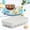White, variant on XYRSRUW Ice Cube Maker, 6 Hole Ice Cube Molding Tray, Easy-release Ice Tray with Cover, Flexible Ice Mold for Refreshing Beverages