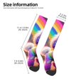 thumbnail image 2 of Naloa Rainbow Poodle Urban Street Knee Socks, High Socks Long Stretchy Sock Women Knee High Stocking, Long Socks for Women, 2 of 6