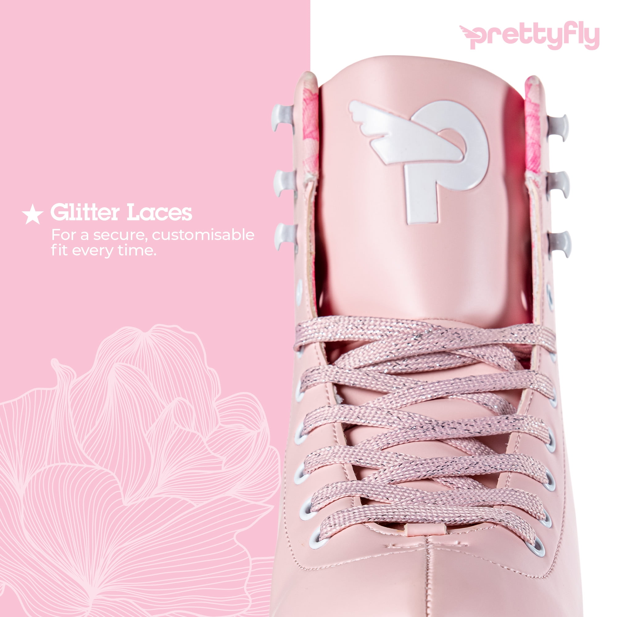Prettyfly Retro Quad Adult Skates - Pastel Pink (Size 7), One Pair, Women Skates