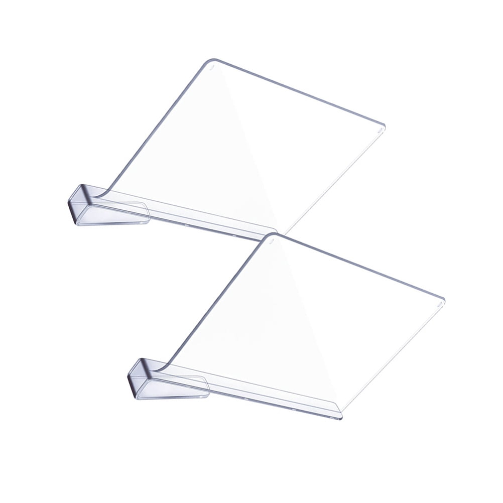 Jiandong Drawer Dividers Clear Shelf Dividers - 2pcs Closet Organizer - Kitchen Cabinet Separator(12X8.07X1.18Inch)