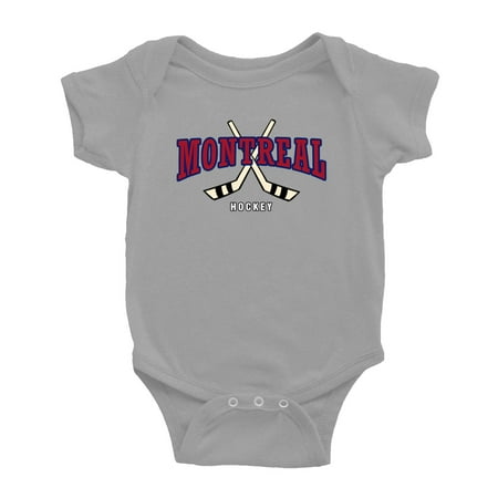 

Cute Montreal Baby Romper Hockey Fan Baby Jersey Clothes (Gray 18-24 Monthes)