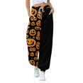 thumbnail image 2 of Yellow Pajama Pants Women Drawstring Wide Leg Pj Bottoms Cute Funny Lounge Sleepwear S, 2 of 4