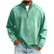 thumbnail image 2 of Ceisia Men's Vintage Washed Denim Quarter-Zip Sweatshirt | Loose Drop-Shoulder Stand Collar Pullover Gifts, 2 of 8