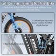 thumbnail image 2 of TUTTIO 5000W Dual Motor Electric Bike for Adults Max 28mph, Speedometer 26x4in Fat Tire All Terrain E-Mountain Bike, 52V 25Ah Full Suspension E Bike, 7-Speed Gear Electric Bicycle UL2849, 2 of 7
