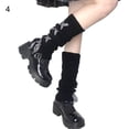 thumbnail image 2 of 1 Pair Women Leg Warmers Knitted Japan Style Women Sweet Stretchy Boot Cuffs for Yoga, 2 of 8