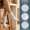 thumbnail image 4 of Deago 6 Pairs Mens Ankle Running Socks Athletic Casual Low Cut Breathable Moisture Wicking Short Sports Socks for Men (White), 4 of 7
