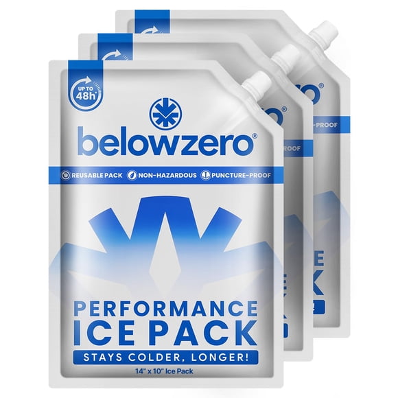 Packs de Hielo Below Zero Grandes 35,56x25,4x2,54 cm (Paquete de 3)